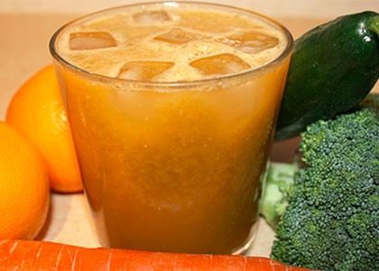 Рецепт сока из брокколи и апельсинов