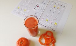 Рецепт сока из апельсина, сладкого перца и моркови